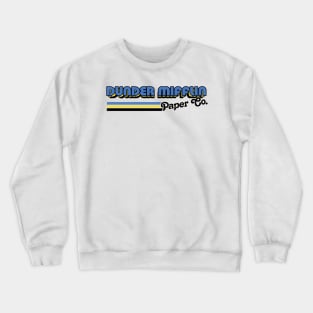 Retro 70s Style Dunder Mifflin Logo Design Crewneck Sweatshirt